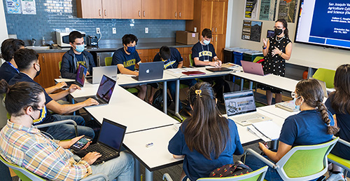 Professor Colleen Naughton speaks to the FACTS program students.