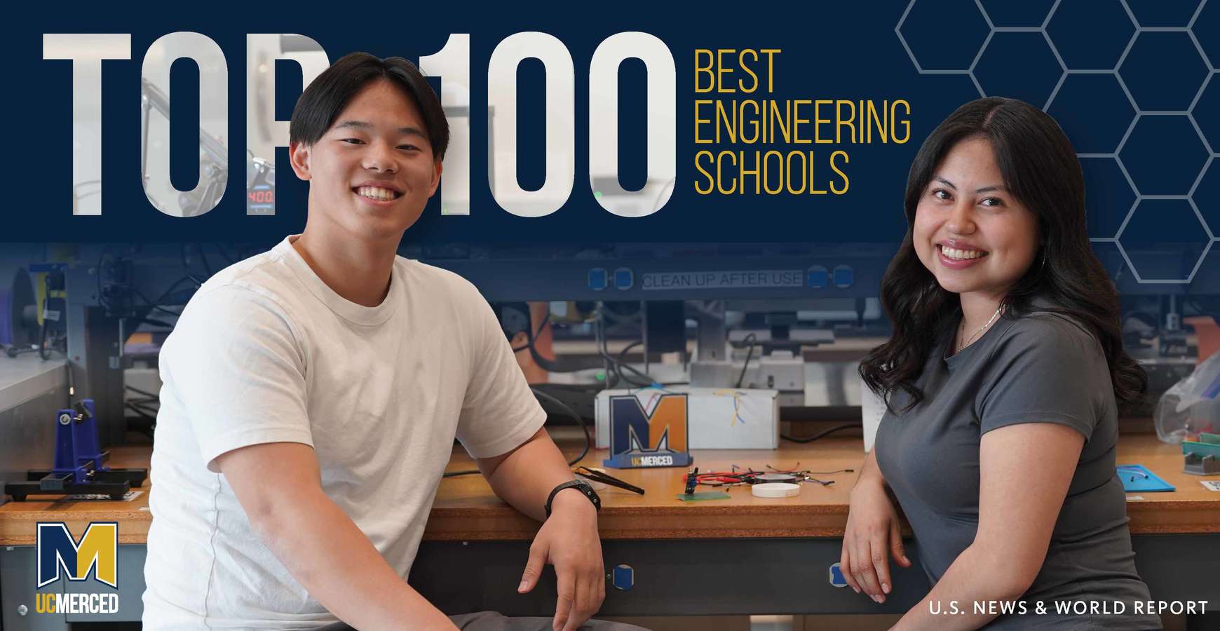Top 100 Best Graduate Schools ranking, two students in a lab