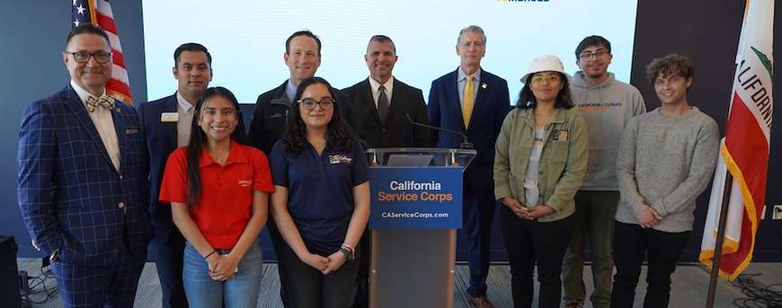 UC Merced and state officials and volunteers are pictured.