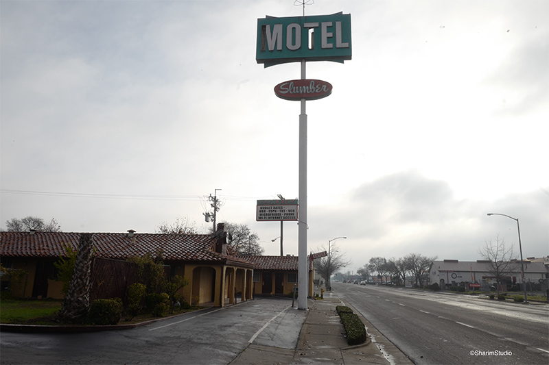 A motel is seen in Merced.