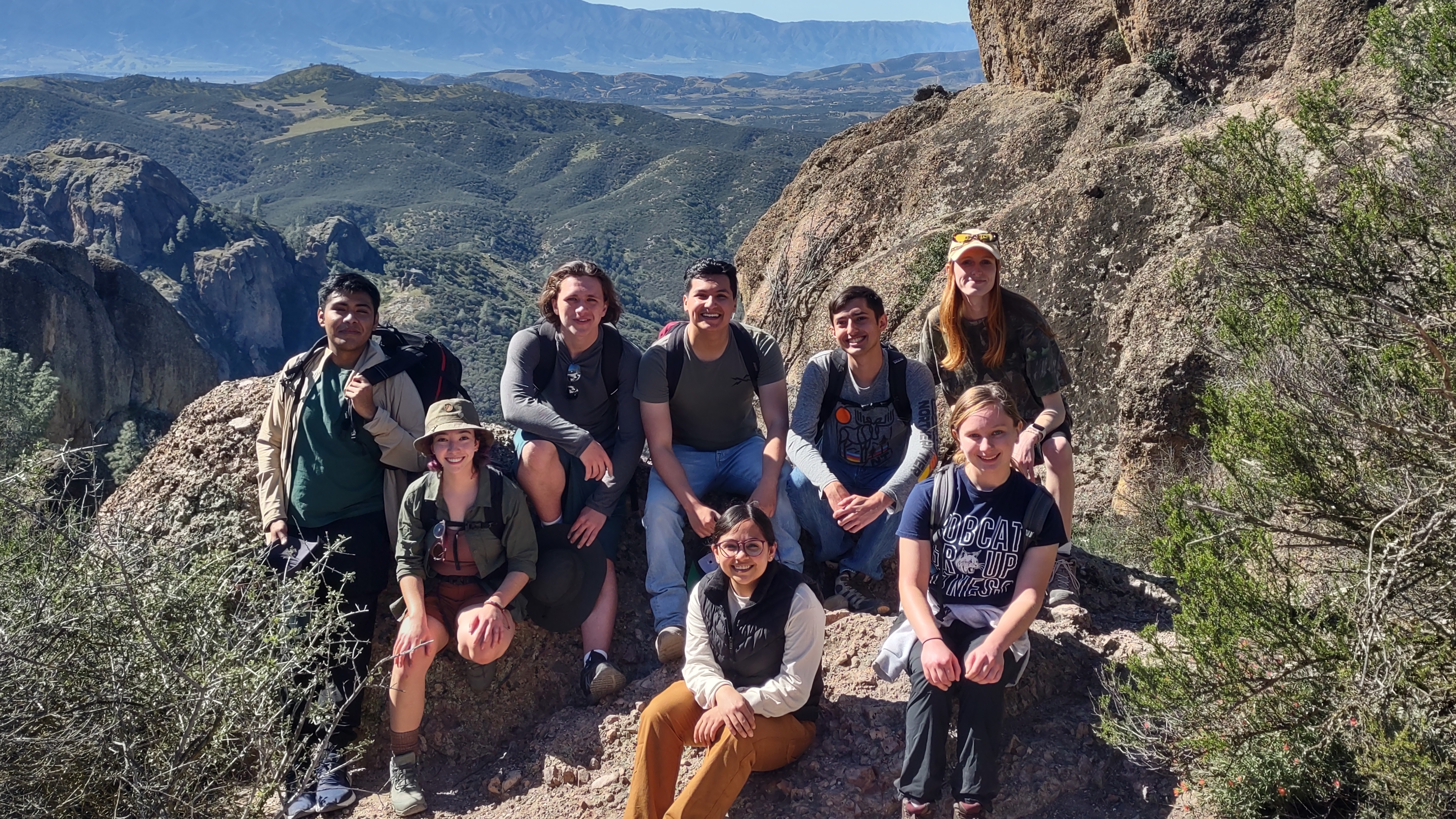 OEP participants and staff ate Pinnacles National Park. Photo: Shane Dunn