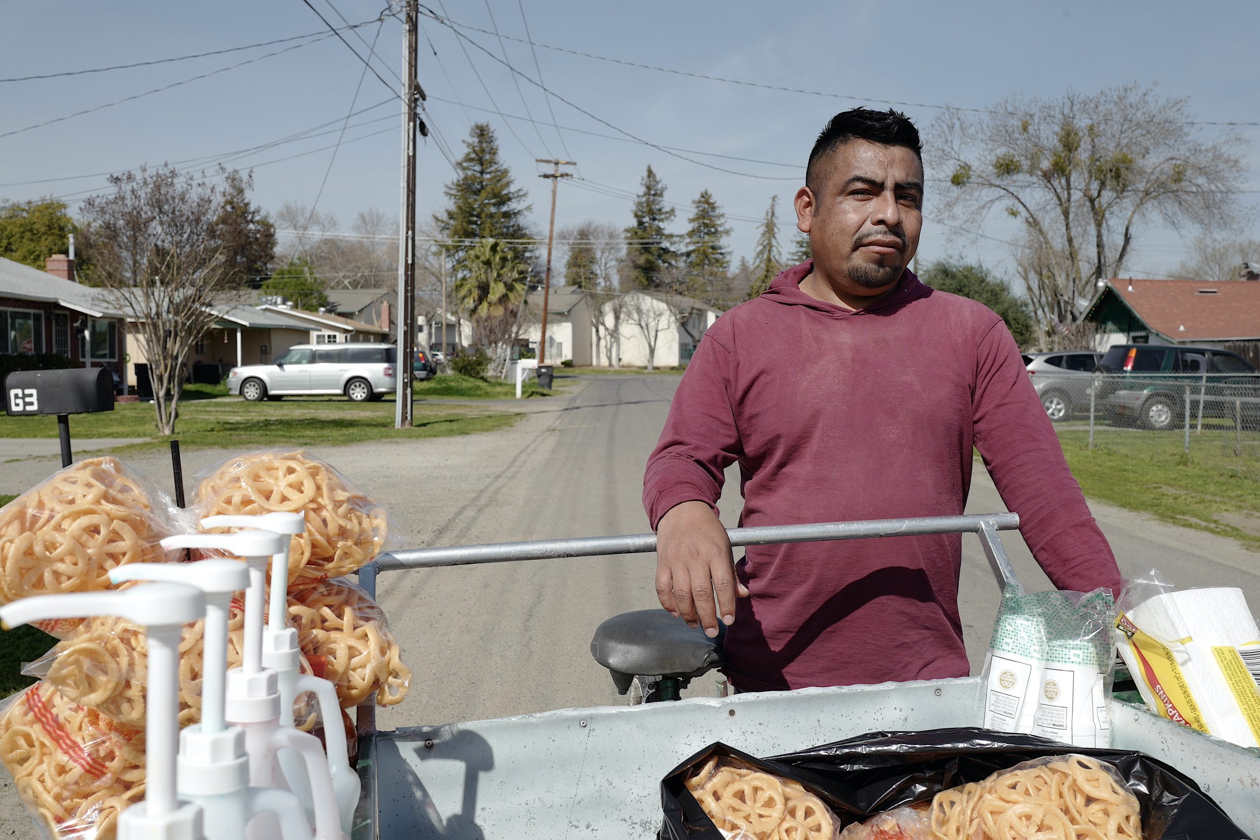 A street vendor in Merced