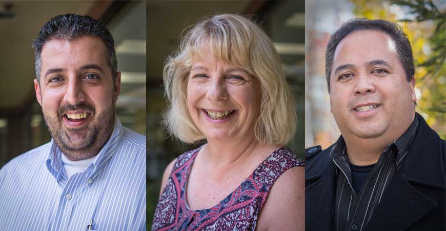 Staff members from left to right: Mort Peyvandi, Pam Taylor and Abraham Cereno