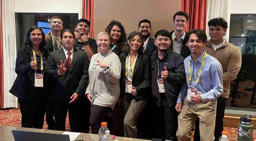 UC Merced engineering students at the SHPE conference in Charlotte, N.C. 