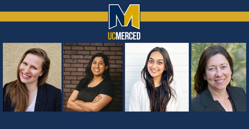 Graduate students Alauna Wheeler, Arabi Seshappan, Zunaira Iqbal and Hope Hauptman received a prestigious fellowship from the Northern California Chapter of the Achievement Rewards for College Scientists Foundation.
