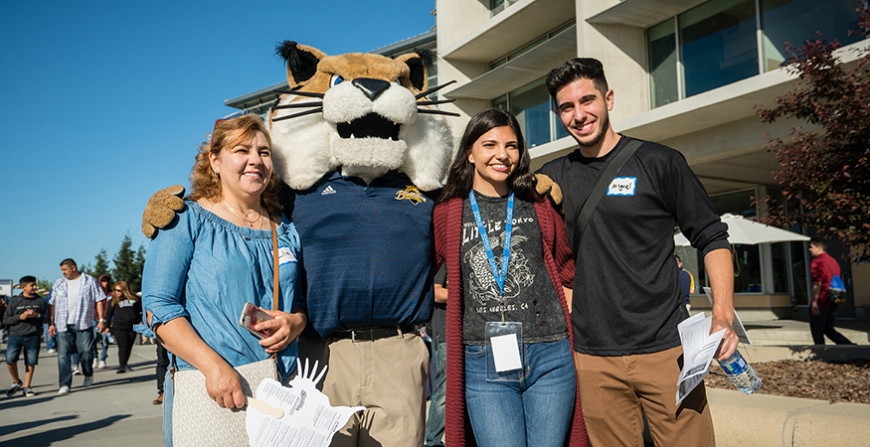 About 1,200 admitted students and their family members visited campus on Bobcat Day, and many accepted their UC Merced admittance offers on the spot.