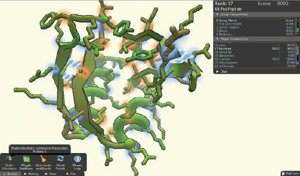 Foldit game screenshot