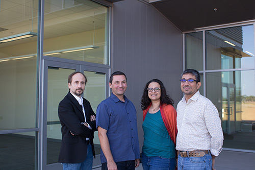 Professors Stefano Carpin, Christopher Kello, Suzanne Sindi and Ramesh Balasubramaniam (from left) are just a few of the faculty members who will be involved in training graduate students through two new grants.