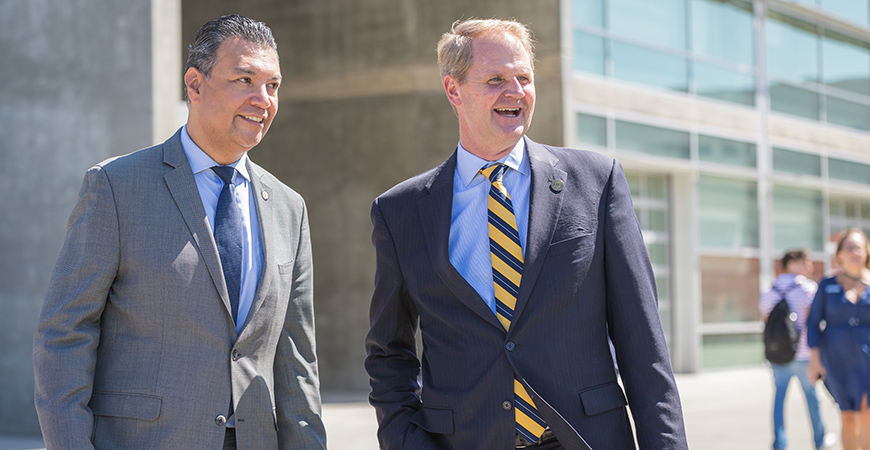 Secretary of State Alex Padilla and Interim Chancellor Nathan Brostrom hosted a rally at the National Voter Registration and Census Festival.