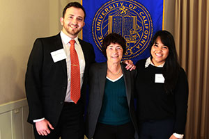 Marko Zivanovic, Chancellor Dorothy Leland and JaeJae Julian