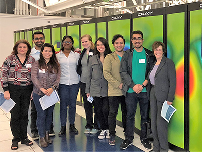 Zatz with UC Merced's 2017-18 NRT ICGE students at Lawrence Berkeley National Laboratory. 