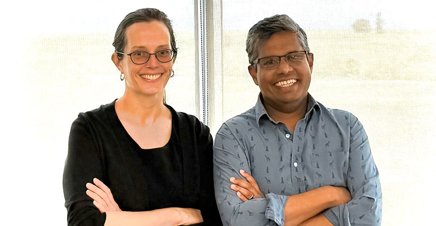 CCBM Executive Director Carrie Kouadio and Professor Ajay Gopinathan