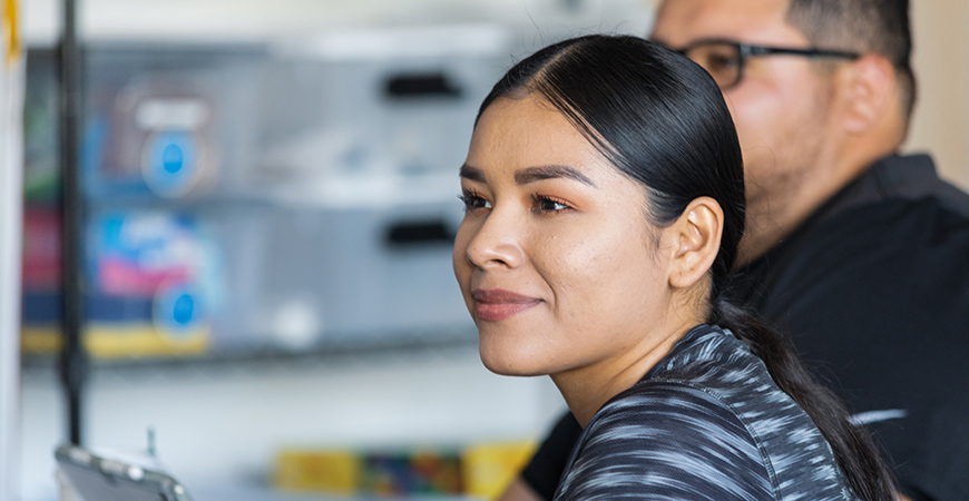 Brenda Carlos Aranda, a teacher at Farmdale Elementary School, earned her multiple subject credential at UC Merced. 